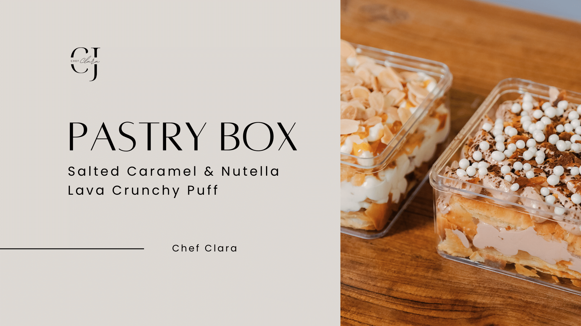 Pastry Box (Salted Caramel & Nutella Lava Crunchy Puff)