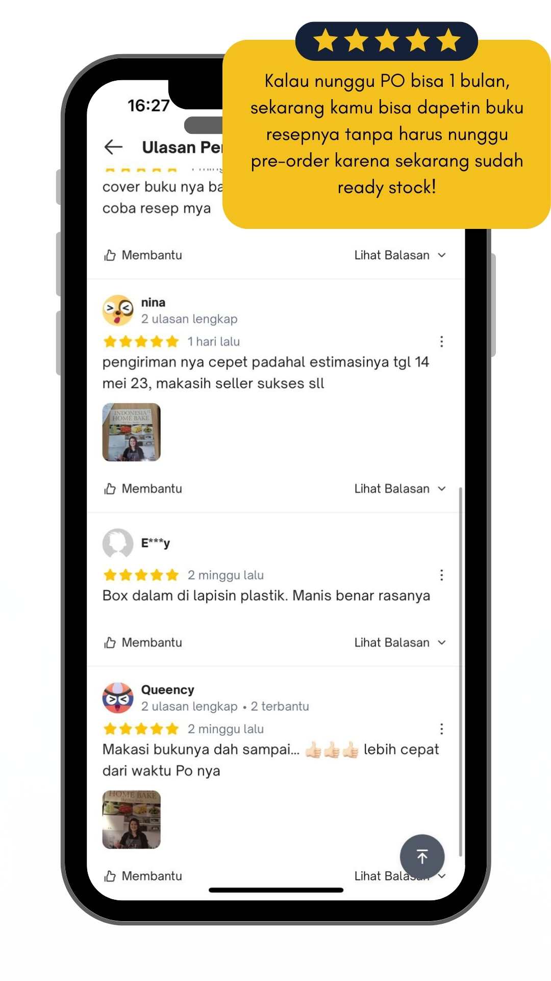 Berani ambil orderan kue dengan rebake resep bolu chiffon yang ada di buku, dan bikin customer repeat order 🥰
